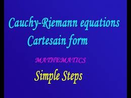 Cauchy Riemann Equation In The