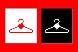 Clothes Hanger Icon Red Coat Hanger For