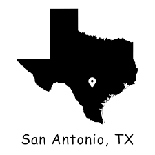 San Antonio On Texas State Map San