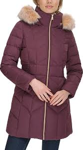 Fur Trim Hooded Down Coat Style