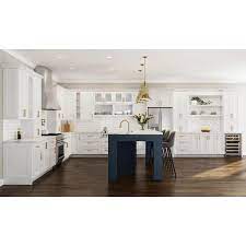 Luxxe Cabinetry Newhaven 30 In W X 24 In H X 24 In D Pure White Painted Door Wall Fully Assembled Cabinet Recessed Panel Shaker Door Style