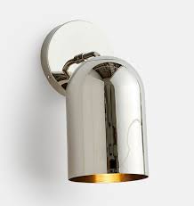 Articulating Flat Dome Cylinder Sconce