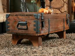 Wooden Coffee Table Rustic Table Chest