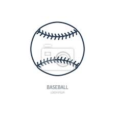 Baseball Softball Vector Line Icon