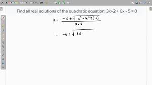 Quadratic Equation 3x 2 6x