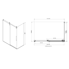 2m Tall Easy Clean Sliding Shower Door