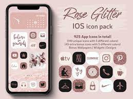 Rose Glitter Iphone Ios App Icons Theme