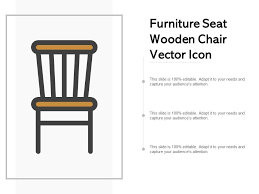 Furniture Seat Wooden Chair Vector Icon