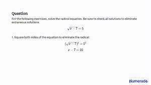 Solved Solve The Radical Equation Be