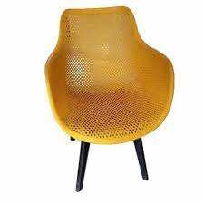Plastic Yellow Smart Cafe Chair Size