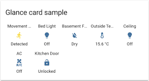 Glance Card Home Assistant