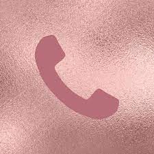 Phone Icon Rose Gold Aesthetic Rose
