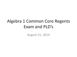 Algebra 1 Common Core Regents Exam