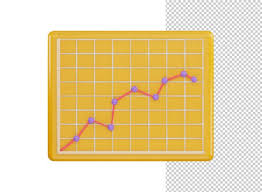 Line Graph Icon 3d Rendering Graphic By