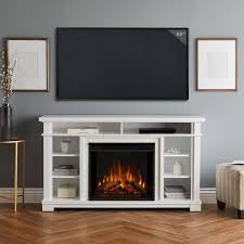 Real Flame Belford Electric Entertainment Fireplace White