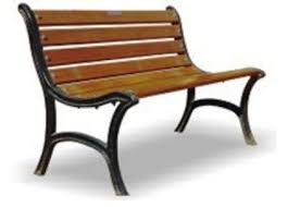 Polished Cast Iron Outdoor Bench For