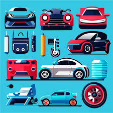 Auto Service Car Repair Icon Set Car