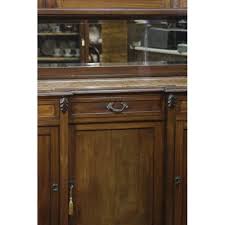 Walnut Cupboard With Beveled Glass And