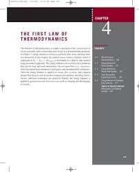 The First Law Of Thermodynamics