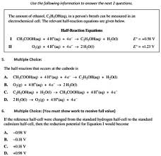 Half Reaction Equations Ch3cooh Aq