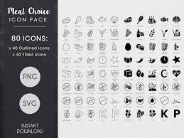 Food Allergy Icons Recipe Sticker Icons