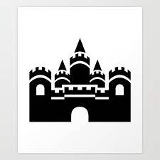 Kingdom Castle Silhouette Icon Clipart