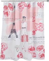 Juvale Parisian Charm Shower Curtain