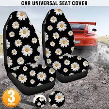 2pcs Daisy Car Trucks Seat Cover Decor