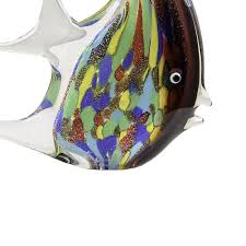 Dale Banner Fish Handcrafted Art Glass Figurine Multi Colored
