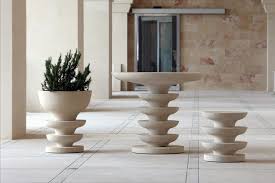 Ondulation Lecce Stone Garden Stool By