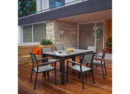 Outdoor Patio Dining Set In Brown Gray