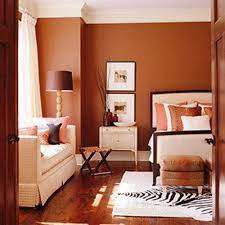 Rust Coloured Walls Brown Living Room