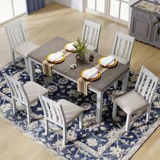 Extendable Table 6 Upholstered Chairs