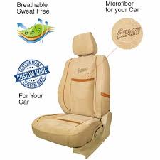 Comfy Waves Fabric Car Seat Cover Beige