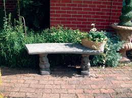 Curved Plain Top Stone Garden Bench