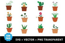 House Plants Icon Set Icon Bundle Svg
