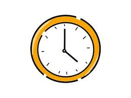 Free Vectors Simple Clock Material Orange
