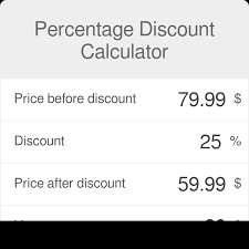 Percentage Discount Calculator Find