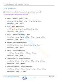 Net Ionic Equation Worksheets