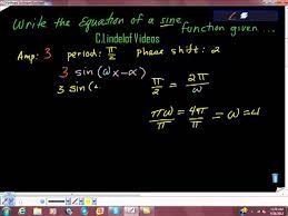 Write The Equation Of A Sine Function