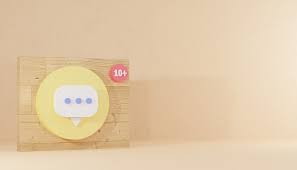 Comment Icon And Logo On Wooden Board