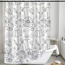Boho Fl Psychedelic Shower Curtain