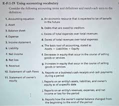E F 1 19 Using Accounting Voary