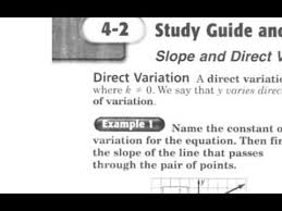 Practice On Direct Variation Slope