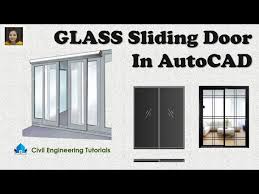 Draw Glass Sliding Door In Autocad