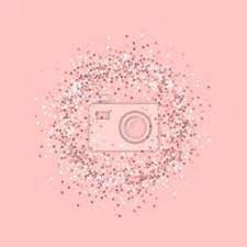 Pink Gold Glitter Small Circle Frame