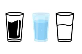 Vector Glass Full Of Water Set Icon