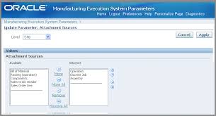 oracle manufacturing execution system