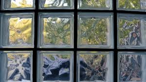 Close Up View Of A Glass Block Window