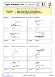 Calculating Angles On Parallel Lines